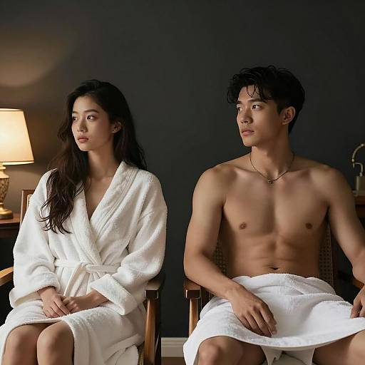 Intimate Scene of Two People in Chairs