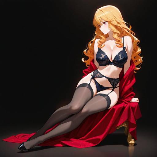 Elegant Scarlet Beauty in Lingerie Elegant Scarlet Beauty in Lingerie