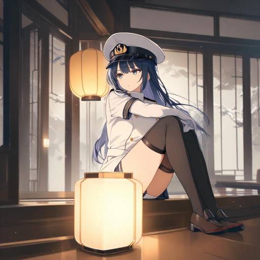 Admiral Kancolle in Contemplative Elegance