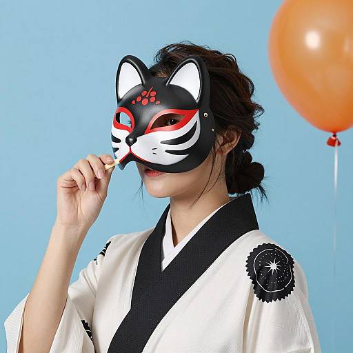 Mystical Asian Woman in Kimono