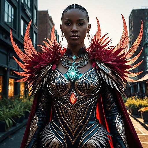 Eldritch Mage in a Floating Garden City