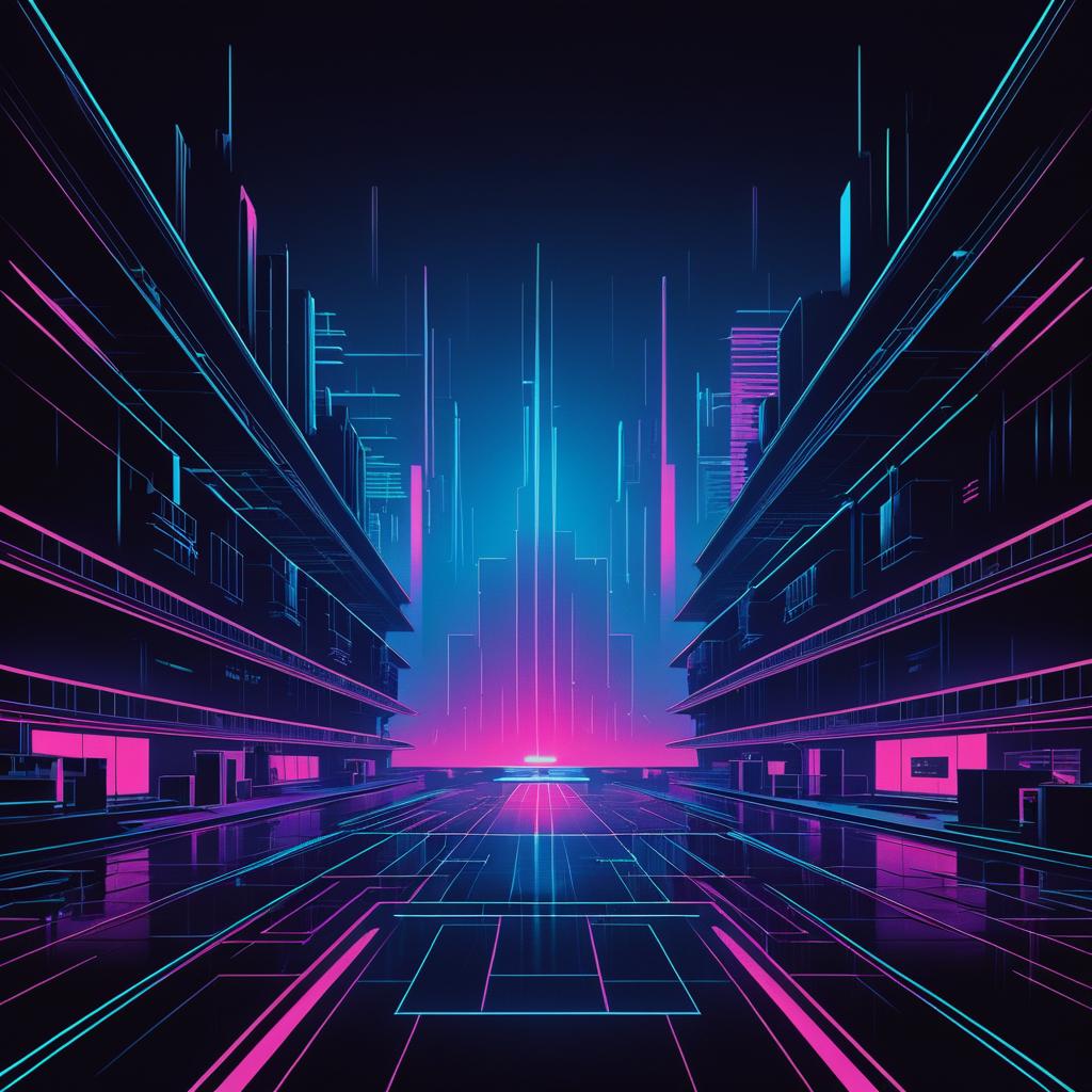 Ethereal Cyberpunk Music Festival Design