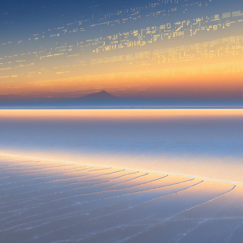 Dawn Over ASCII Salt Flats and Dunes