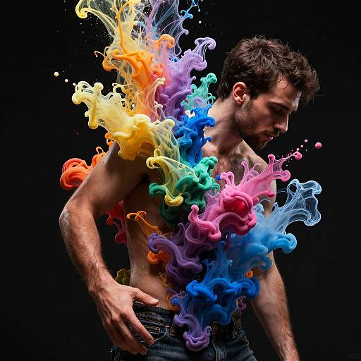 Alberto Seveso Style Liquid Ink Portrait