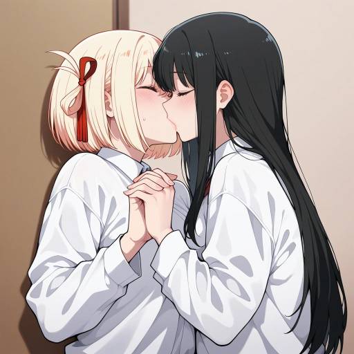 Sweet Kiss Between Two Girls
