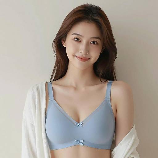 Smiling Young Woman in Casual Chic