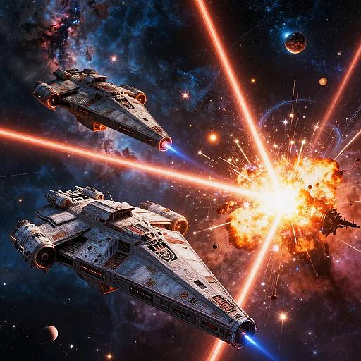 Star Wars Capital Starship Space Battle