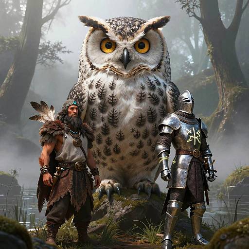 D&D Fantasy Guardian Trio in Swamp