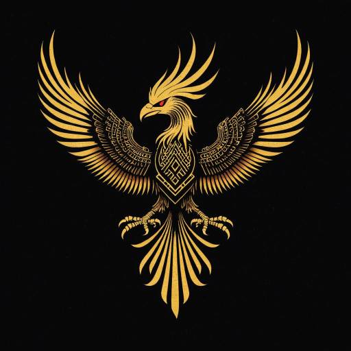 Elegant Phoenix ASCII Art Logo