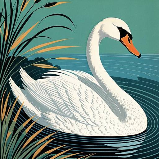 Elegant Swan on Water