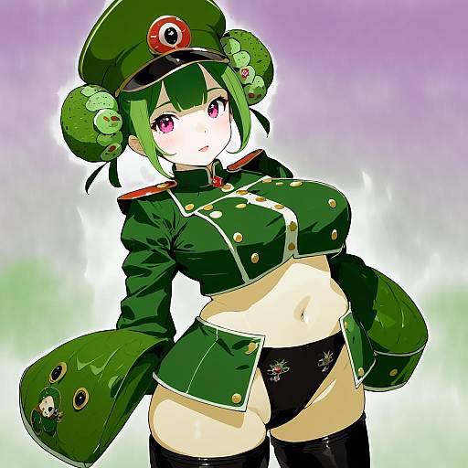 Illustration of Araga kiwi, mahou shoujo ni akogarete in the style of Sh (shinh)