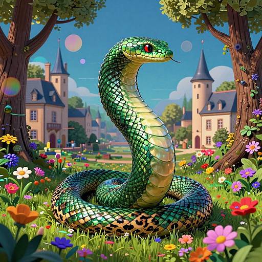 Vibrant Fantasy Sea Serpent in Luxembourg