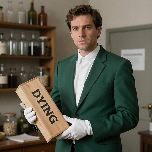 Mysterious Man in Cluttered Room