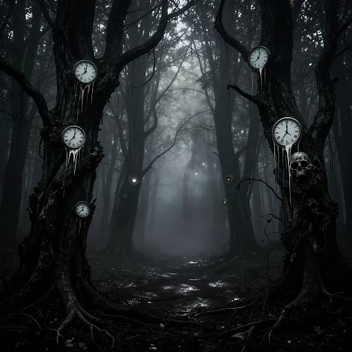 Surreal Horror with Melting Clocks