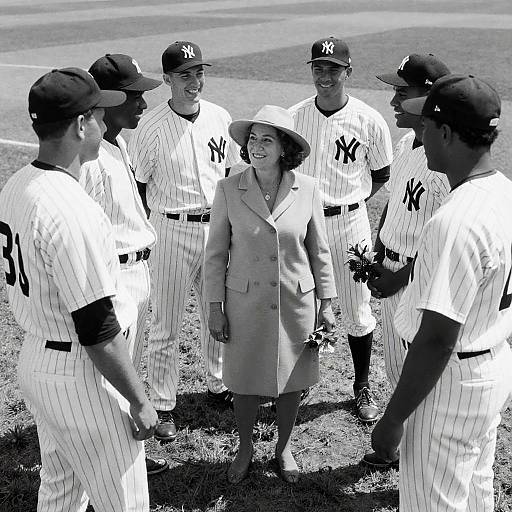 Vintage Baseball Players with a Touch of Spring