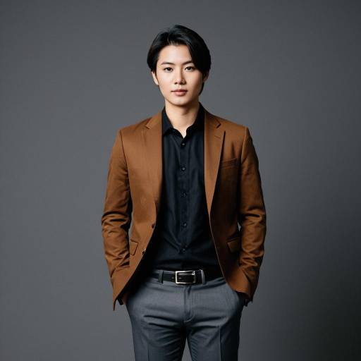 Stylish Asian Male in Formal Blazer
