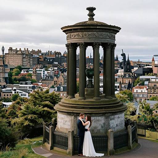 Couple Embracing on Arthur's Seat