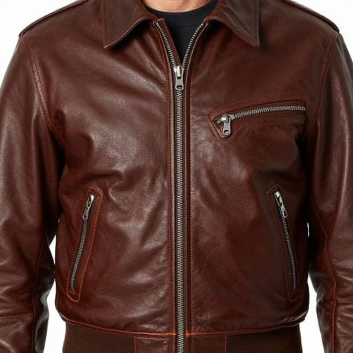 Authentic Brown Leather A2 Pilot Jacket