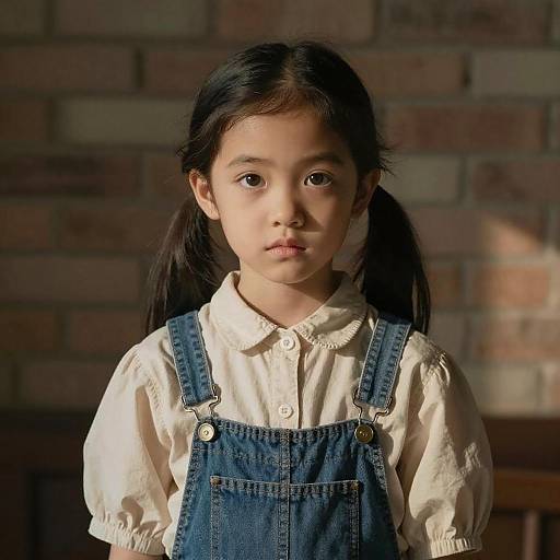 Nostalgic Portrait of Young Girl