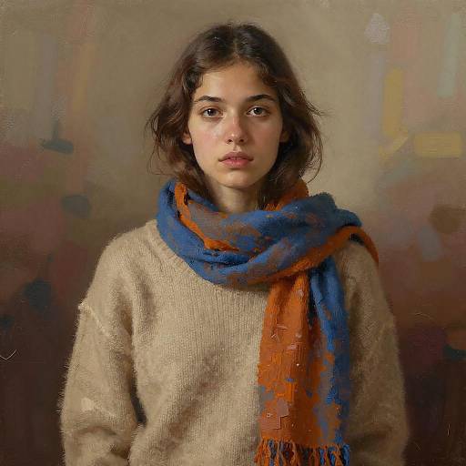 Stylized Portrait of a Young Woman