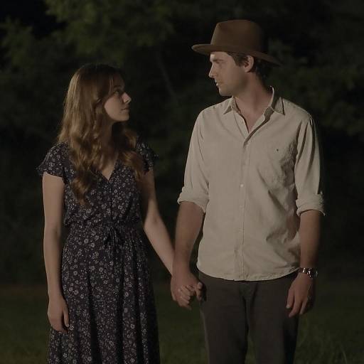 Romantic Nighttime Outdoor Portrait