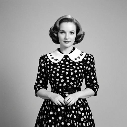 Vintage Floral Dress Woman Portrait