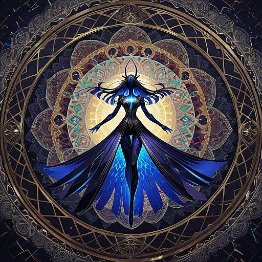 Elegant Geometric Abstract Portrait