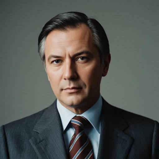 Middle-Aged Russian Man in Classic Soviet Suit