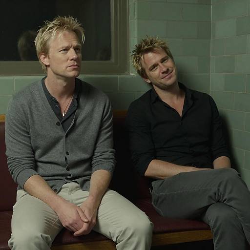 Casual Conversation in Dimly Lit Room