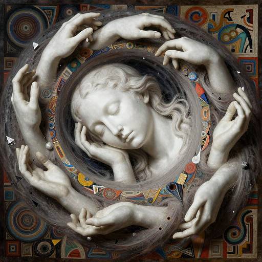 White Hands Emerging from Singularity Vortex