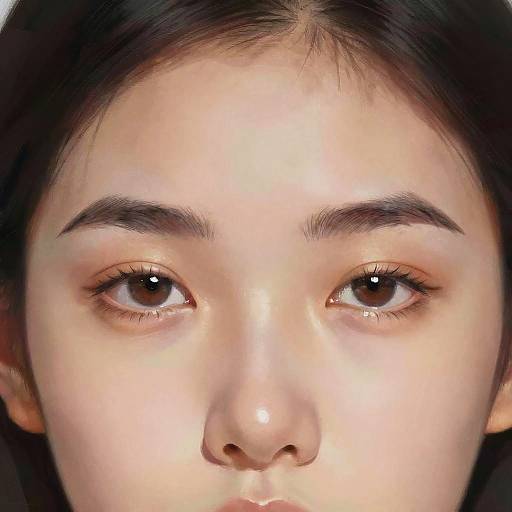 Artistic Close-Up with Upside Down Eyebrows