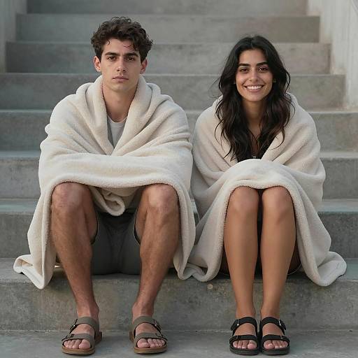 Warm Evening Portrait of Young Couple