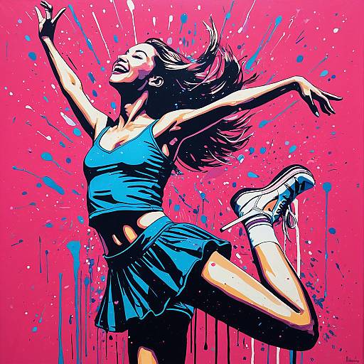 Luminous Pop Dance Portrait in Motion
