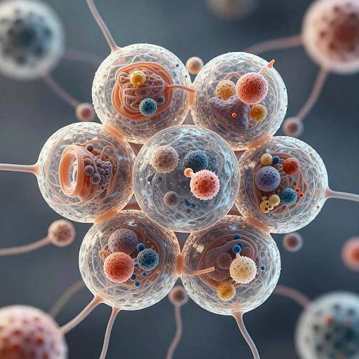 3D Vesicle Cluster in Living Cell