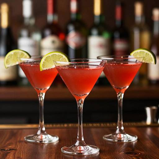 Vibrant Red Martini Cocktails