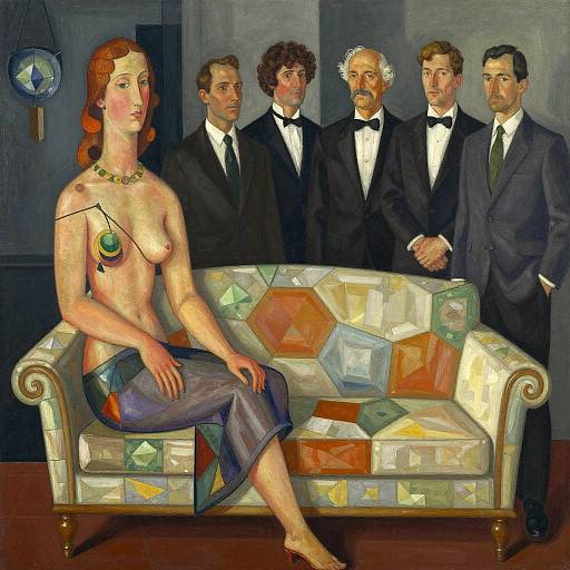 Geometric Art Nouveau Sofas