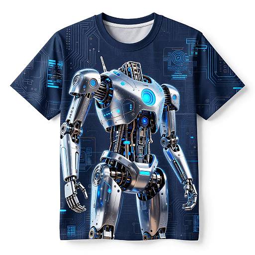 Abstract Robotic Circuitry T-Shirt Design