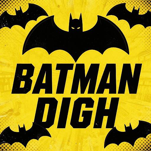 Vintage Batman Comic Text Design