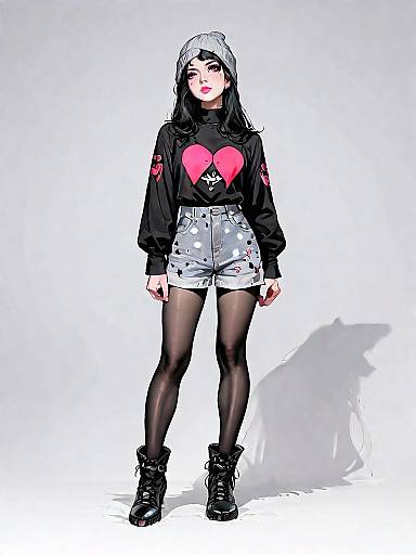 Stylish Woman in Eclectic Fashion