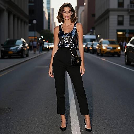 Chic Urban Fashion Model Portrait