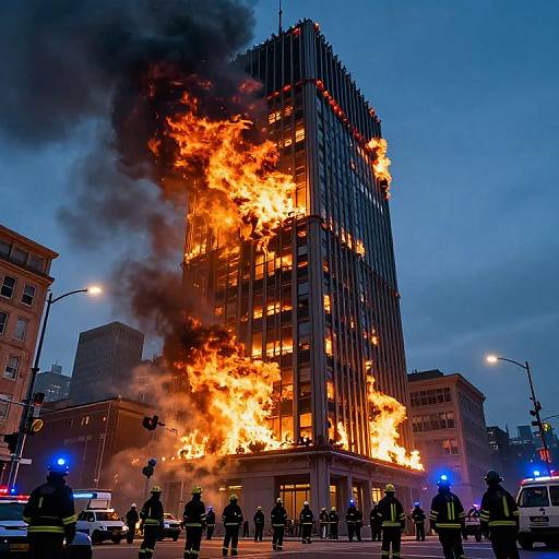 Skyscraper Fire Rescue Scene
