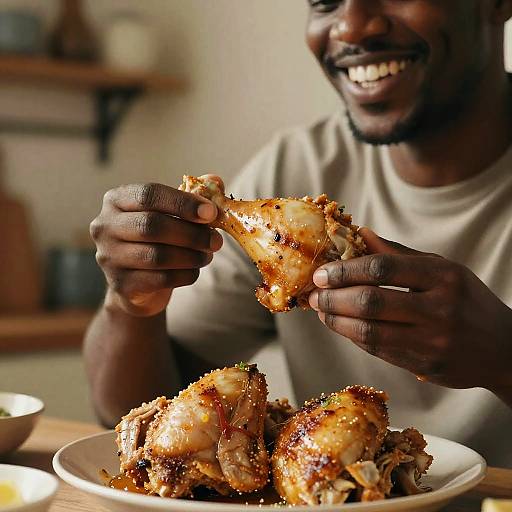 Joyful Dining in Cozy Rustic Kitchen