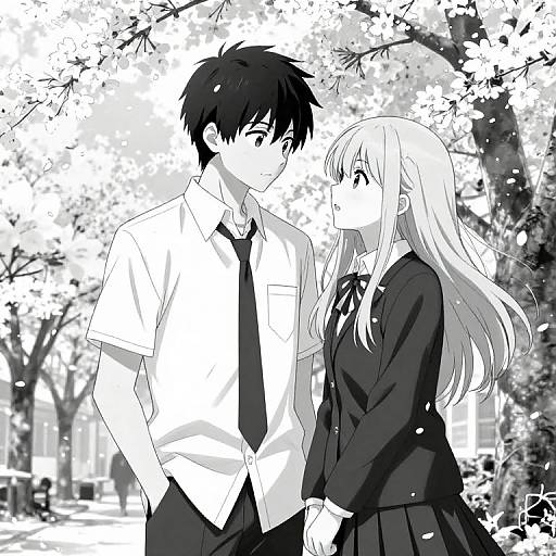 Romantic Manga School Scene