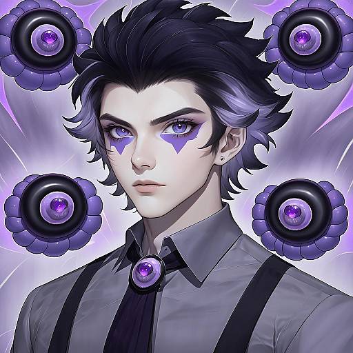 Illustration of Amethio (pokemon), pokemon in the style of Mu46016419