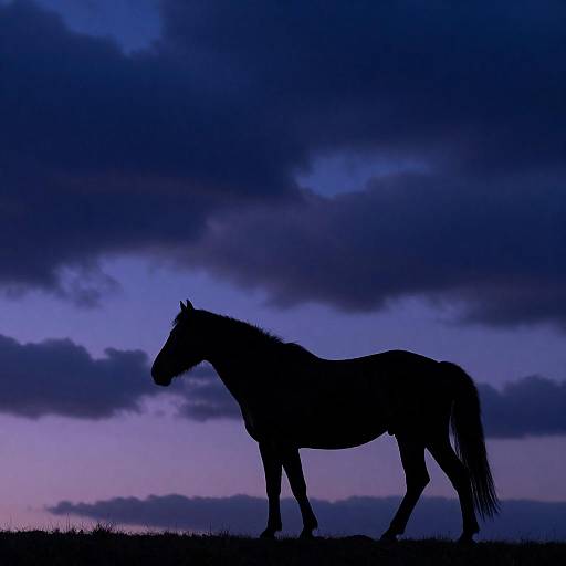 Dramatic Twilight Horse Silhouette Scene