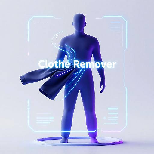 Futuristic Digital Clothe Remover Interface