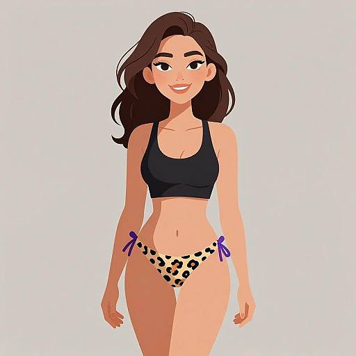 Sporty Woman in Stylish Swimwear