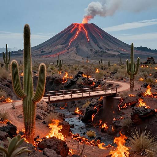 Bridge Between Desert and Volcano
