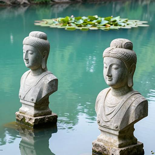 Solemn Stone Busts by Turquoise River