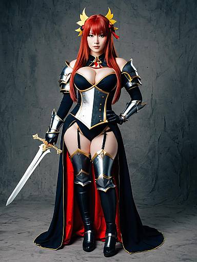 Cosplay photo of murata himeko (vermillion knight). Costume clothes